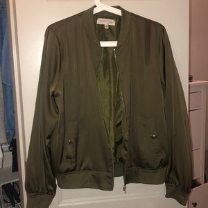 Green bomber jacket